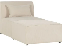 Chaise longue LEMVIG Velluto a coste Beige chiaro