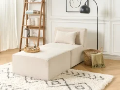Chaise longue LEMVIG Velluto a coste Beige chiaro