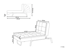 Chaise longue LOIRET Velluto Foglia di tè