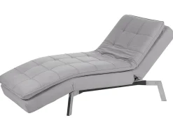 Chaise longue LOIRET Velluto Grigio chiaro