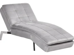 Chaise longue LOIRET Velluto Grigio chiaro