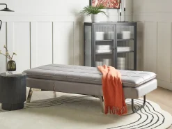 Chaise longue LOIRET Velluto Grigio chiaro