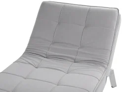 Chaise longue LOIRET Velluto Grigio chiaro