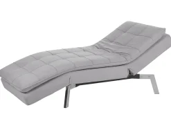 Chaise longue LOIRET Velluto Grigio chiaro