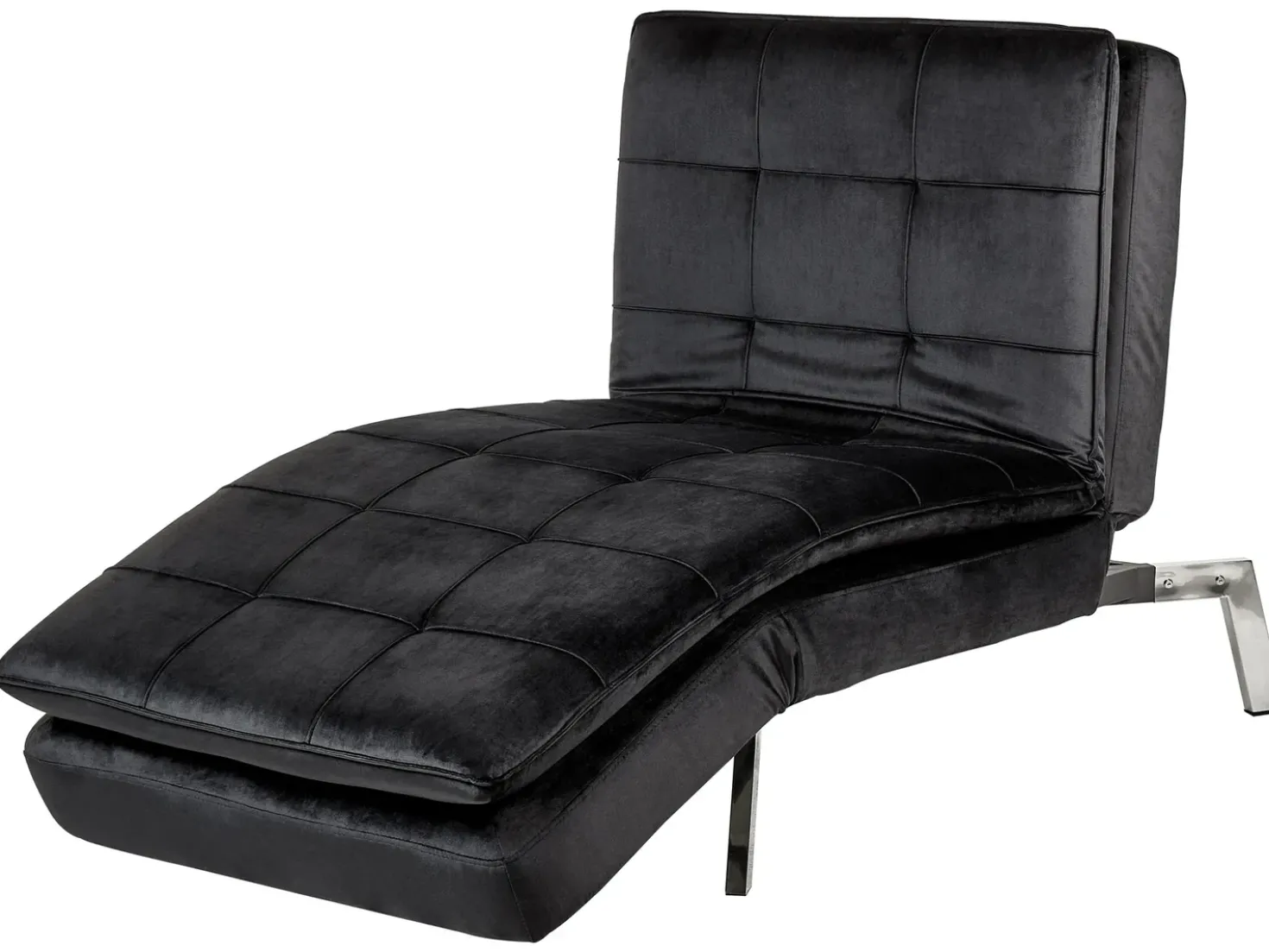 Chaise longue LOIRET Velluto Nero