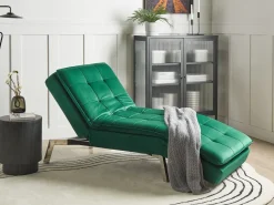 Chaise longue LOIRET Velluto Verde smeraldo