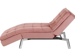 Chaise longue LOIRET Velluto Rosa