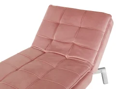 Chaise longue LOIRET Velluto Rosa