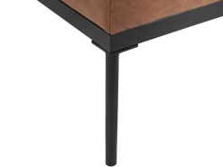Chaise longue MALMOS Lino sintetico Pelle sintetica Marrone