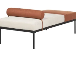 Chaise longue MALMOS Lino sintetico Marrone dorato