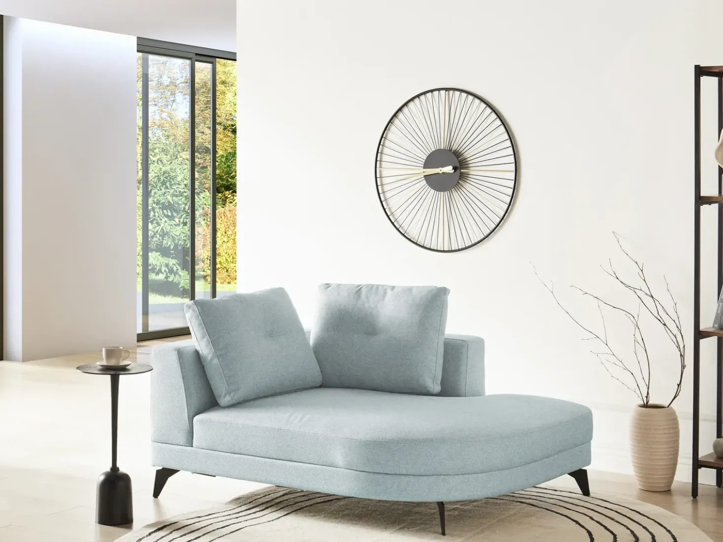 Chaise longue MARUM Ciniglia Azzurro