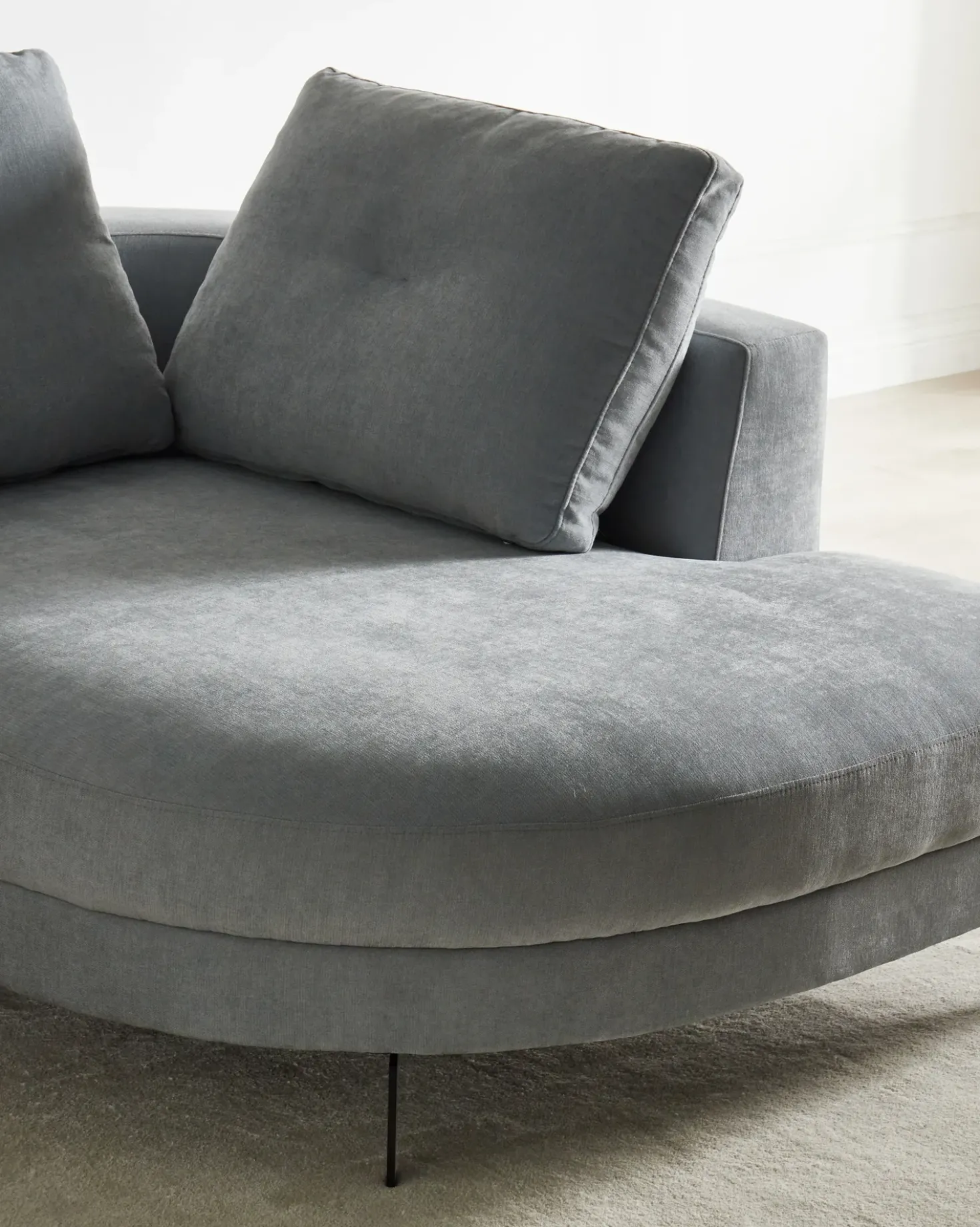 Chaise longue MARUM Ciniglia Azzurro