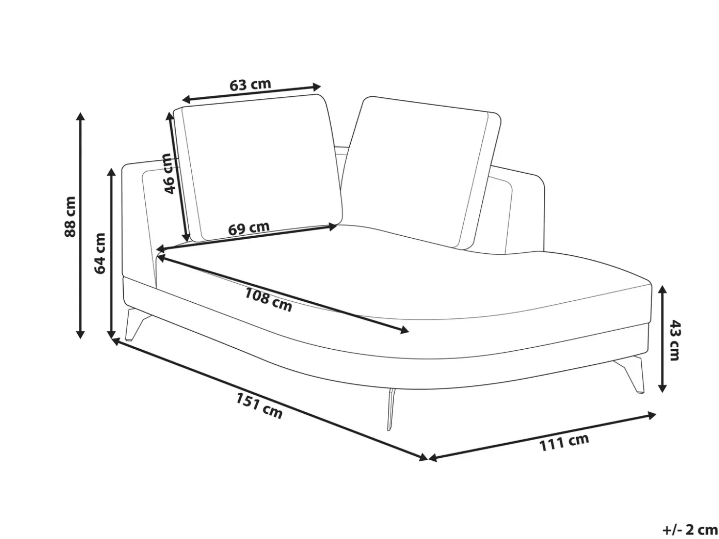 Chaise longue MARUM Ciniglia Azzurro
