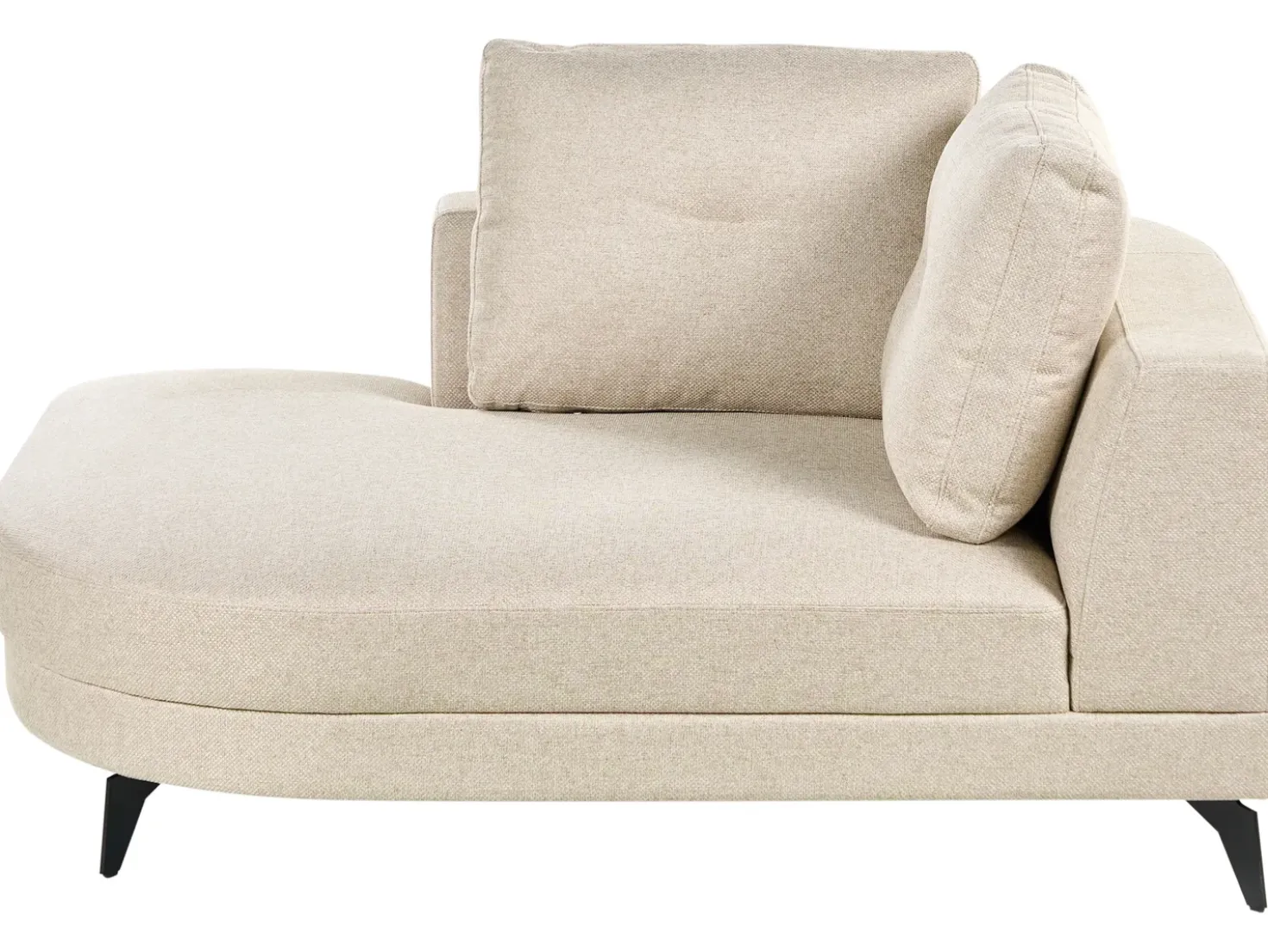 Chaise longue MARUM Lino sintetico Beige chiaro