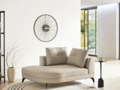 Chaise longue MARUM Lino sintetico Beige chiaro