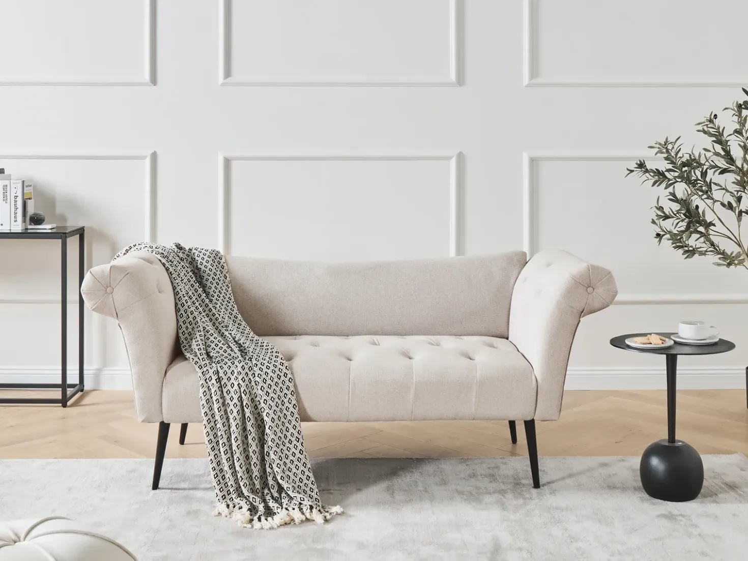 Chaise longue NANTILLY Tessuto Beige chiaro