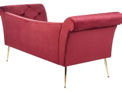 Chaise longue NANTILLY Velluto Rosso scuro
