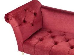 Chaise longue NANTILLY Velluto Rosso scuro