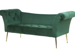 Chaise longue NANTILLY Velluto Verde scuro