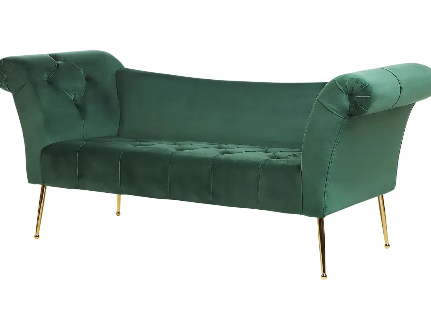 Chaise longue NANTILLY Velluto Verde scuro