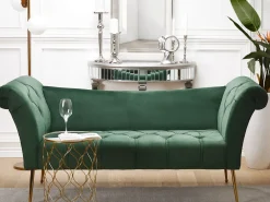 Chaise longue NANTILLY Velluto Verde scuro