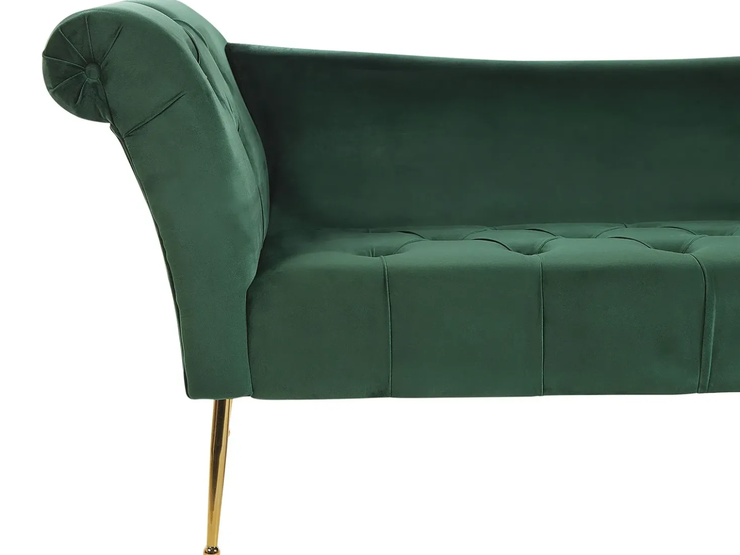 Chaise longue NANTILLY Velluto Verde scuro