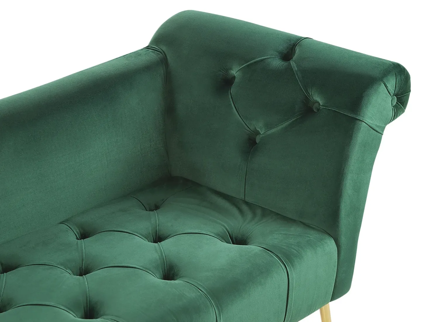 Chaise longue NANTILLY Velluto Verde scuro