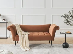 Chaise longue NANTILLY Velluto Marrone dorato