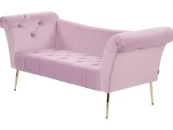 Chaise longue NANTILLY Velluto Viola chiaro