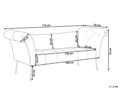 Chaise longue NANTILLY Velluto Viola chiaro