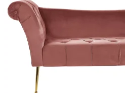 Chaise longue NANTILLY Velluto Rosa