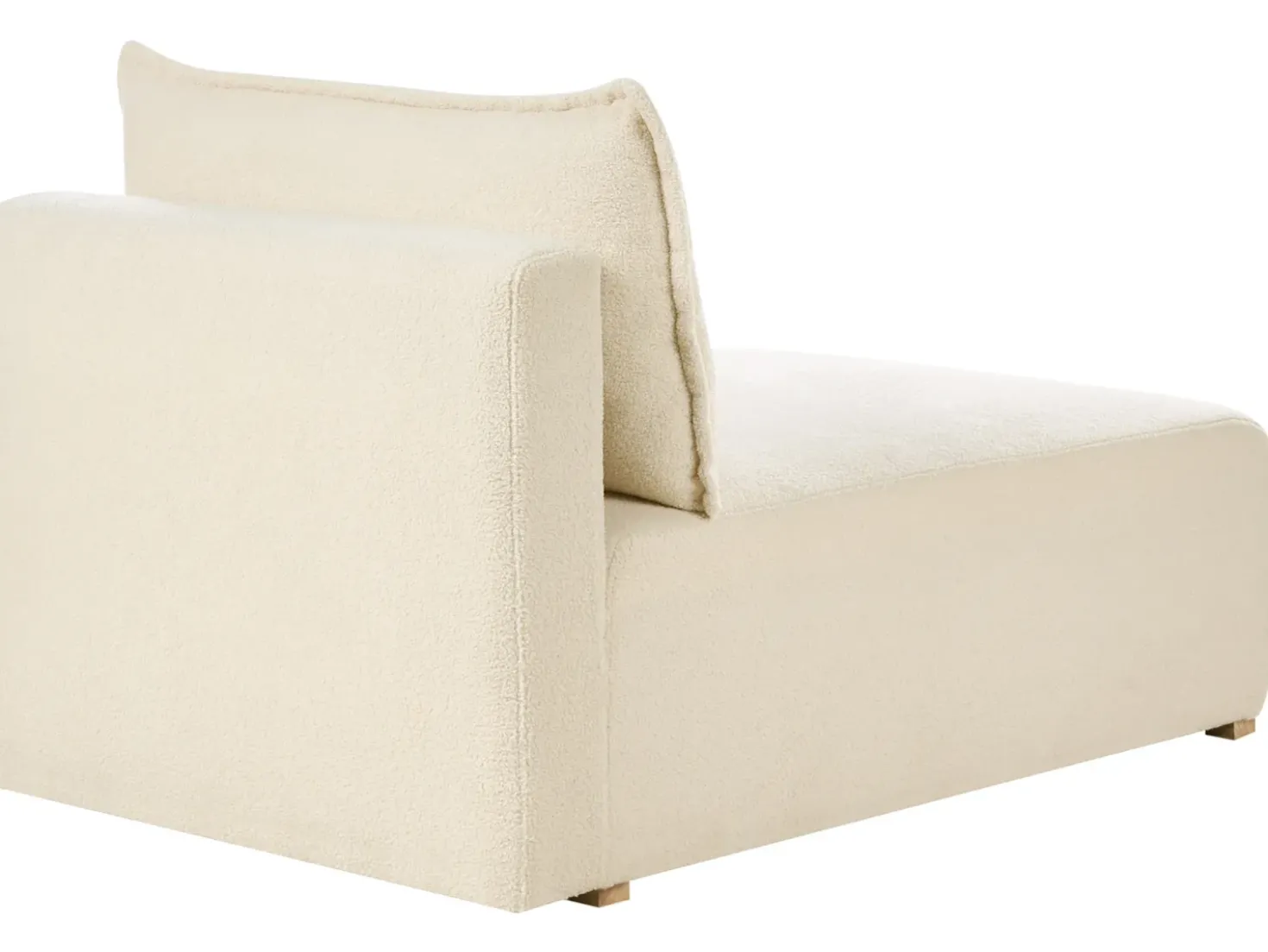 Chaise longue NERBO Bouclé Bianco sporco