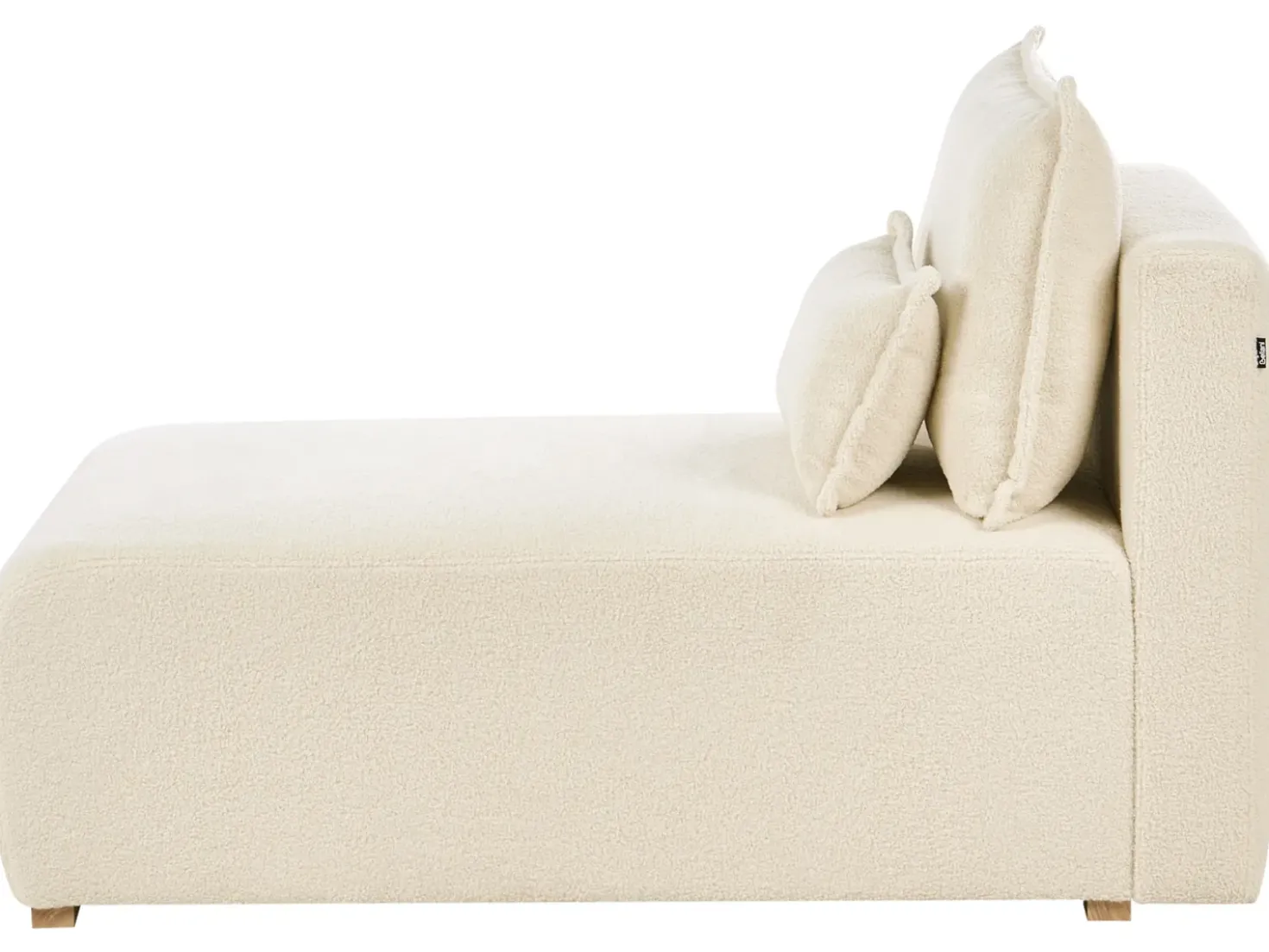 Chaise longue NERBO Bouclé Bianco sporco