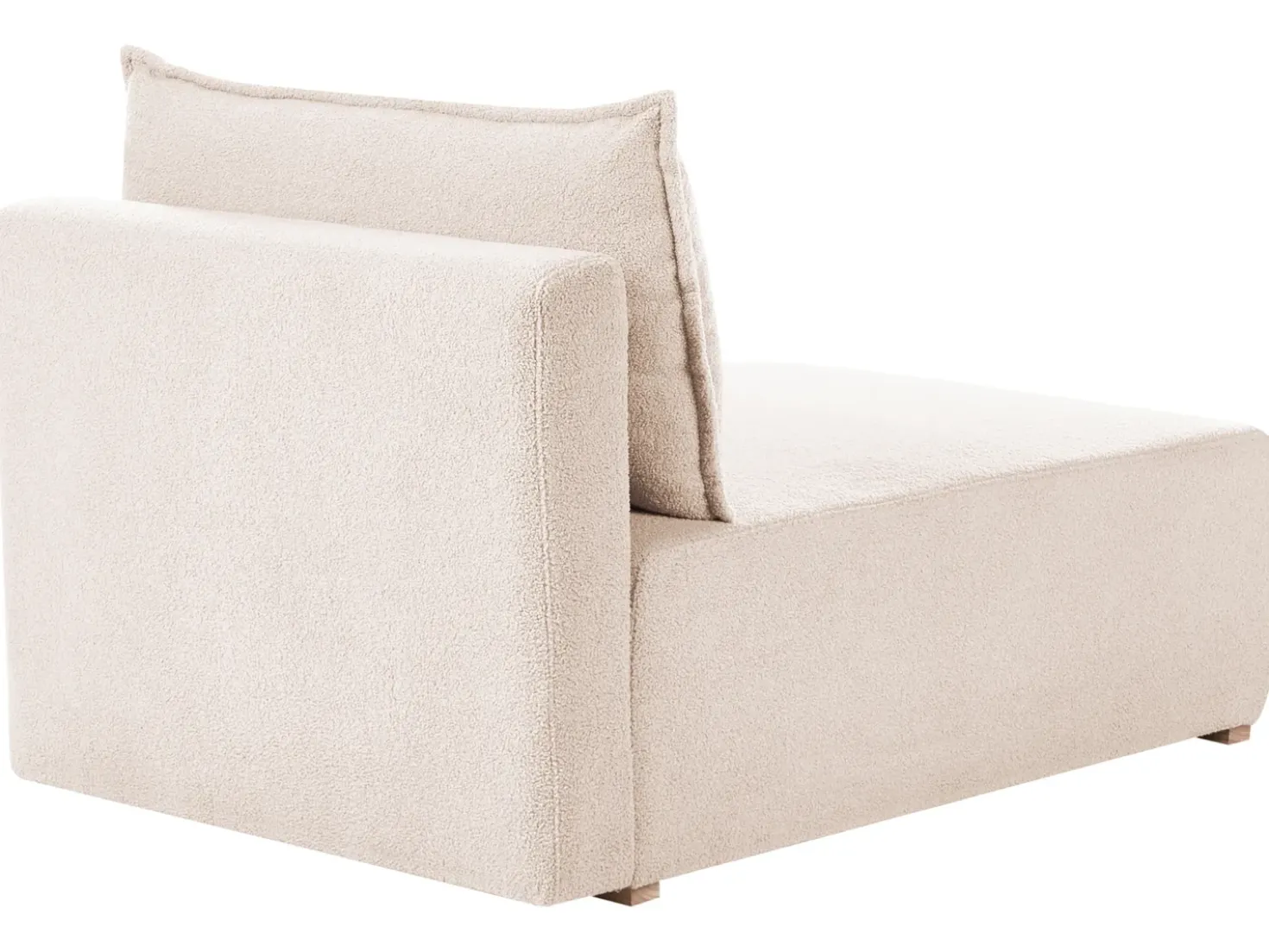 Chaise longue NERBO Bouclé Beige