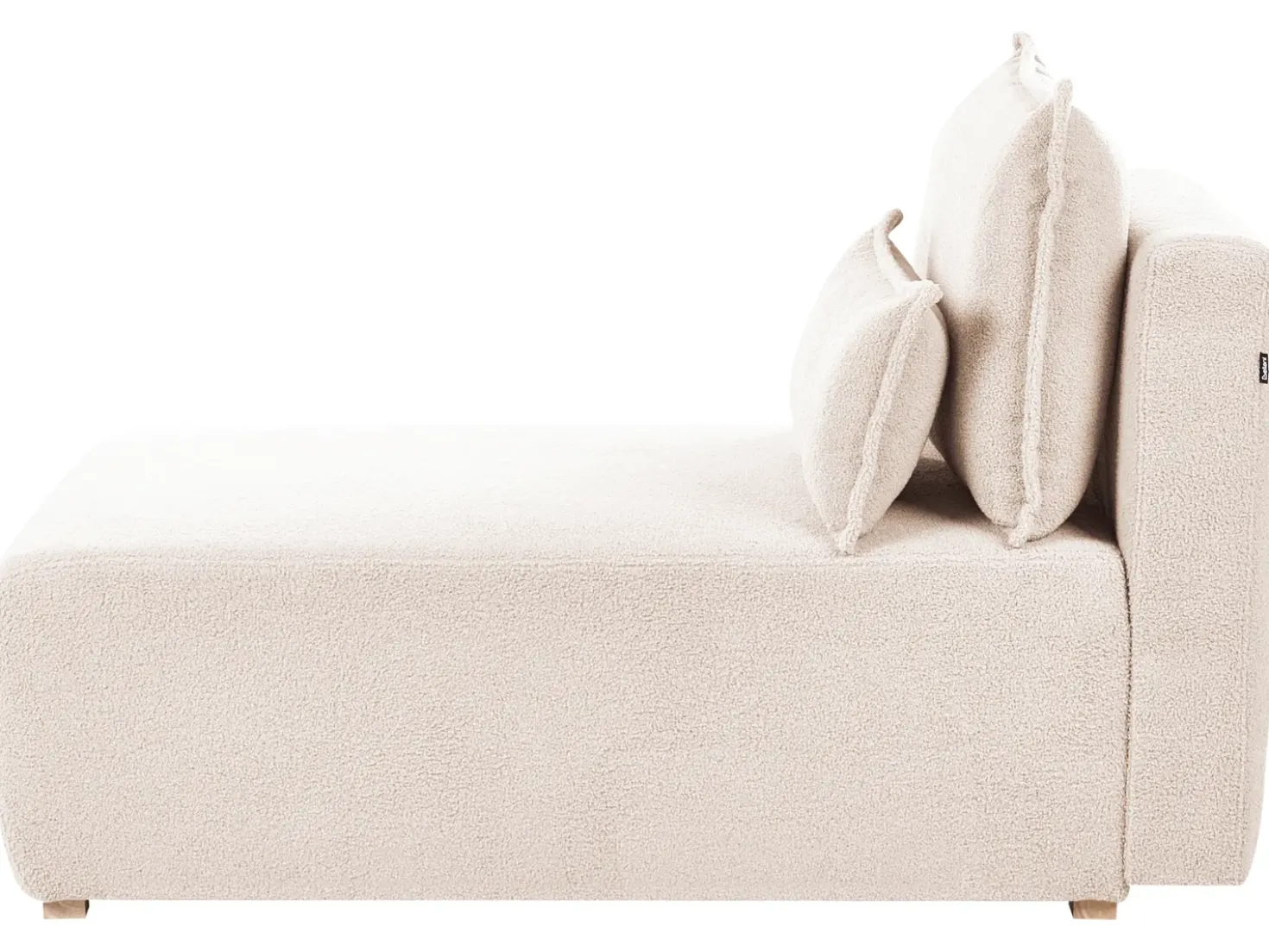 Chaise longue NERBO Bouclé Beige