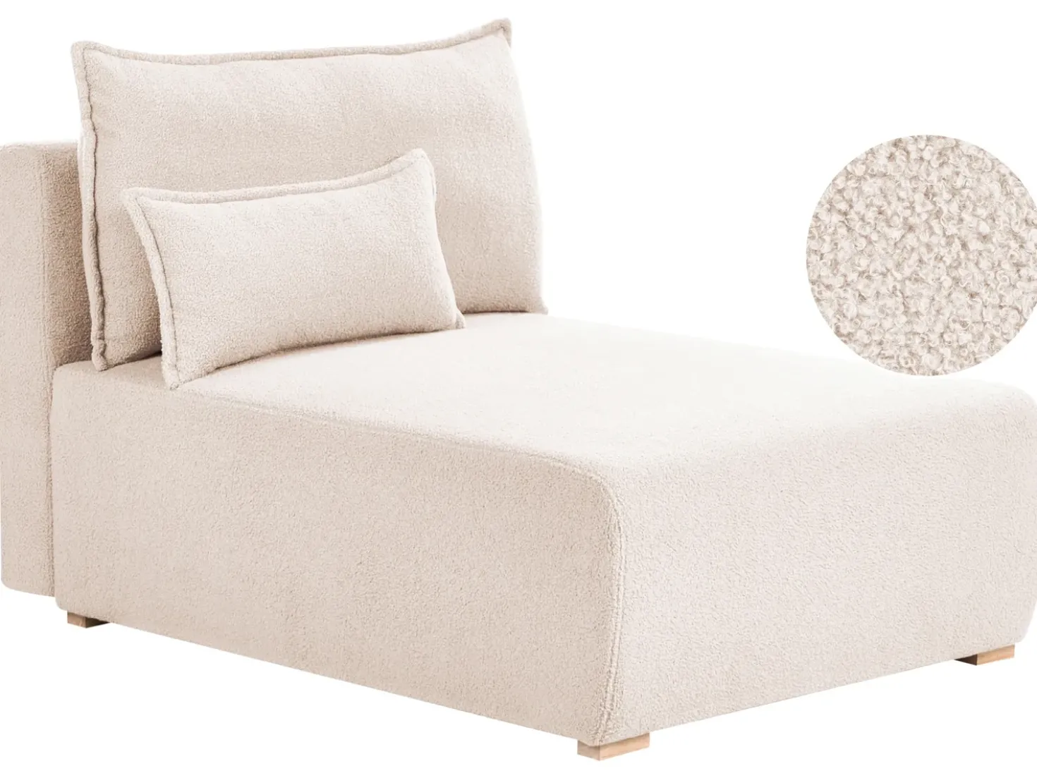 Chaise longue NERBO Bouclé Beige