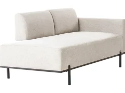 Chaise longue SAVASSE Lino sintetico Beige chiaro