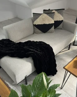 Chaise longue SAVASSE Lino sintetico Grigio chiaro