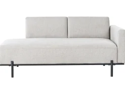 Chaise longue SAVASSE Lino sintetico Grigio chiaro