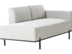 Chaise longue SAVASSE Lino sintetico Grigio chiaro