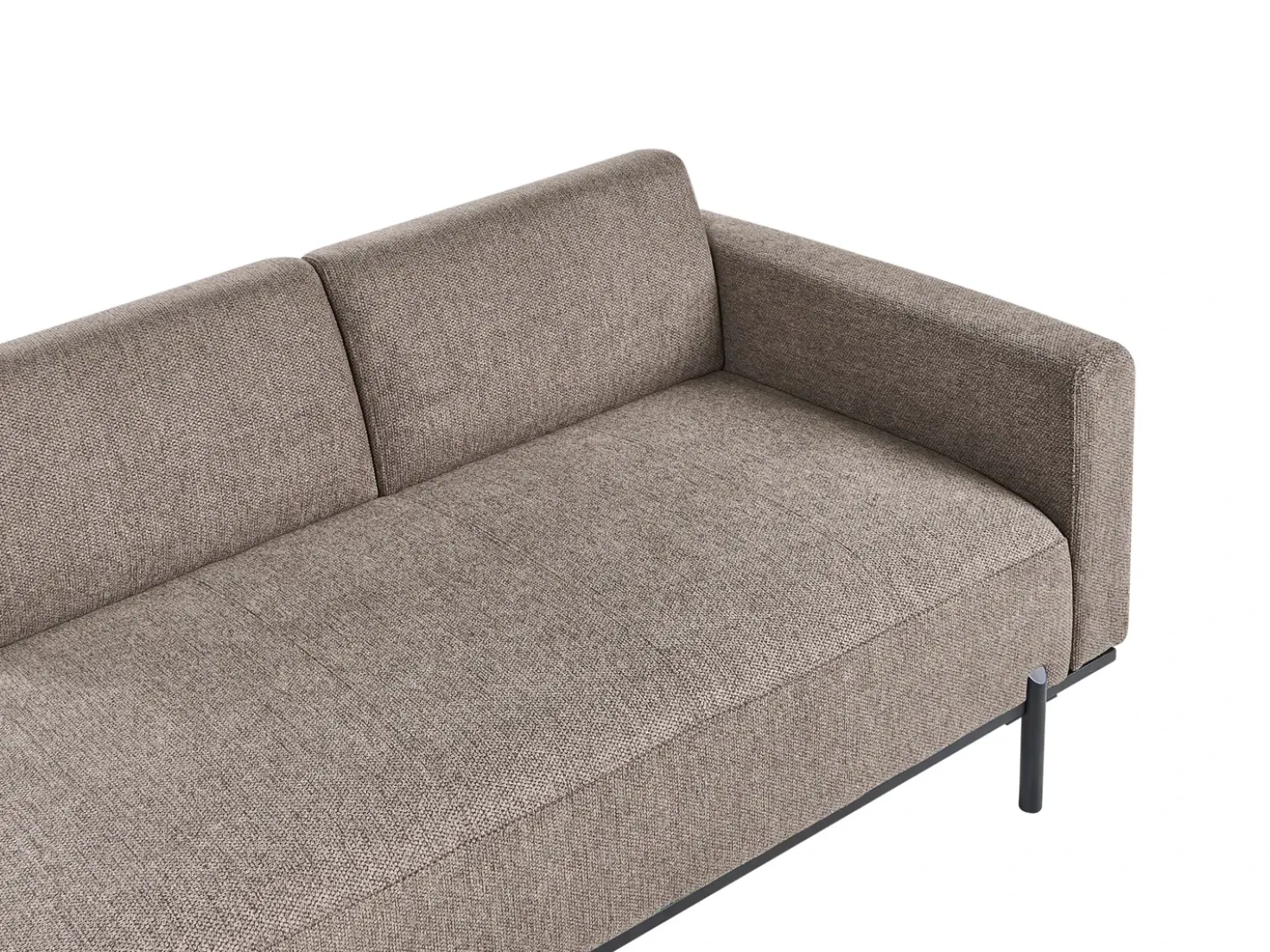 Chaise longue SAVASSE Lino sintetico Marrone chiaro