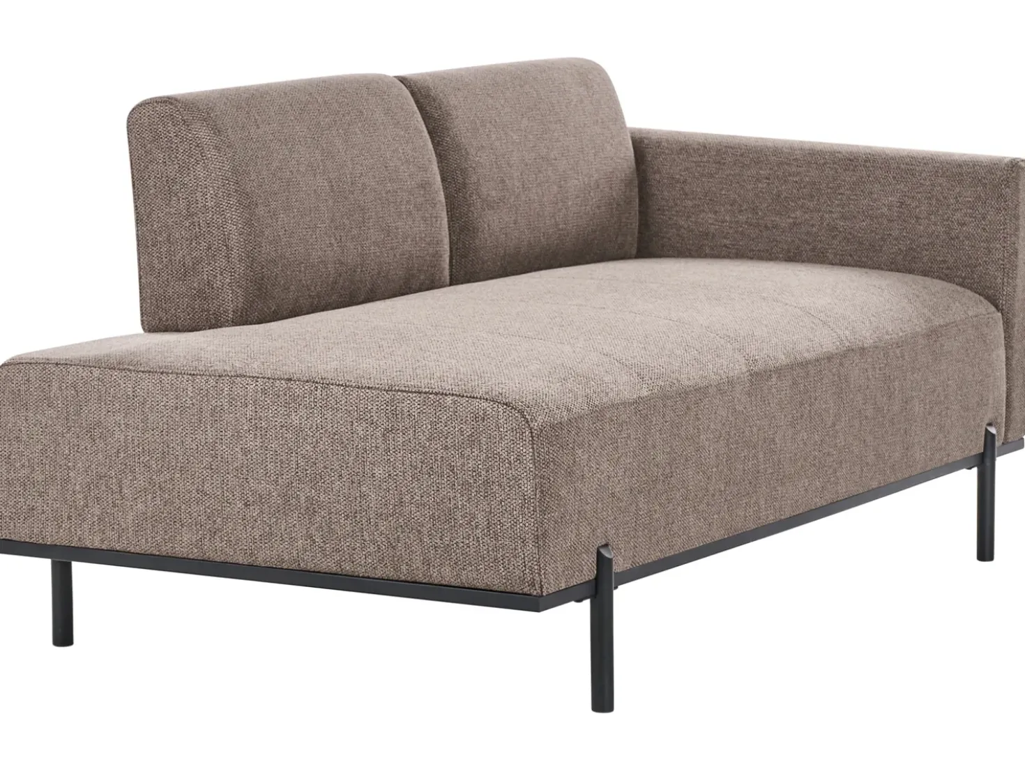 Chaise longue SAVASSE Lino sintetico Marrone chiaro