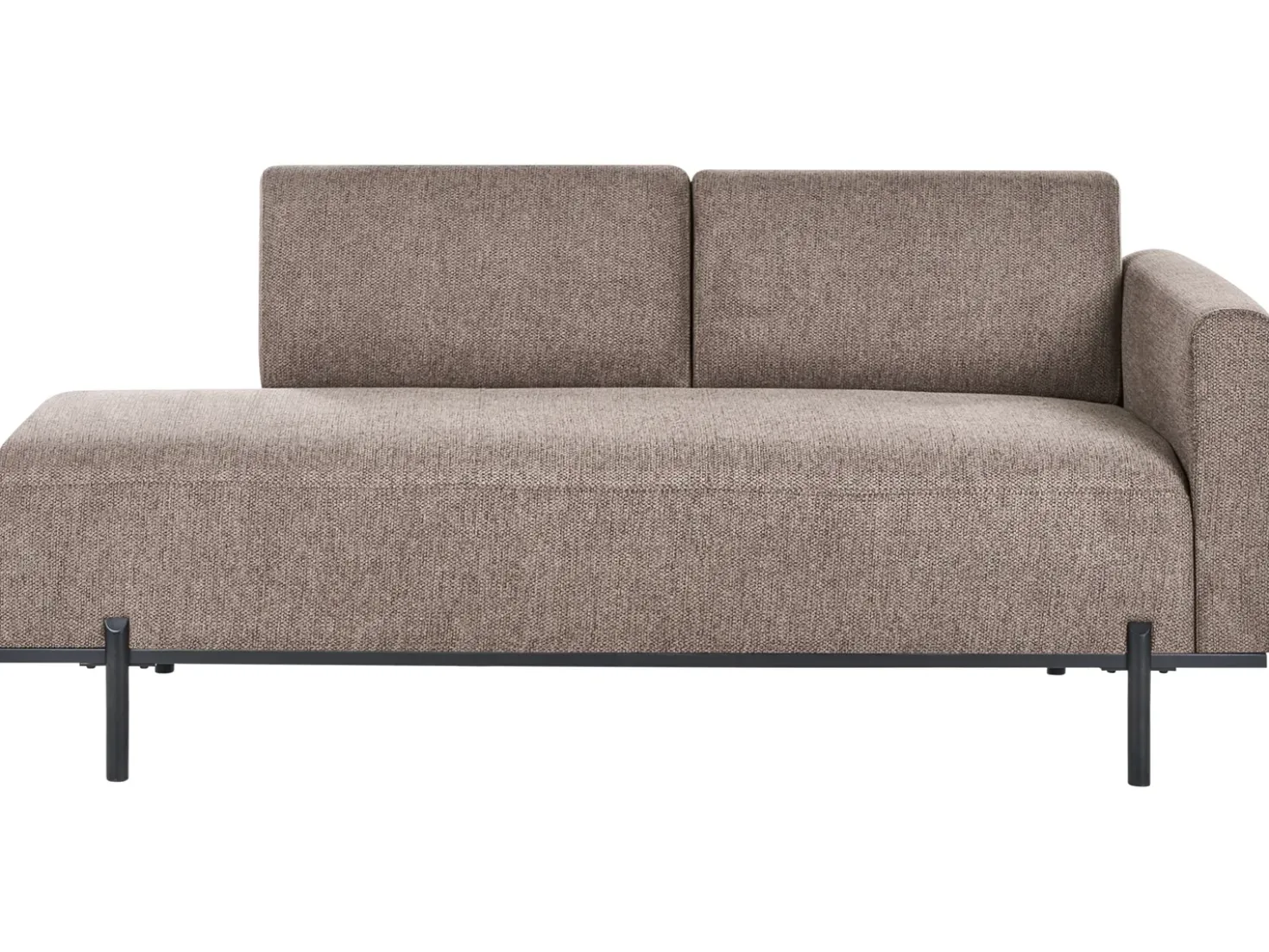 Chaise longue SAVASSE Lino sintetico Marrone chiaro