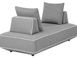 Chaise longue SEILLANS Tessuto Grigio