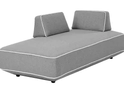 Chaise longue SEILLANS Tessuto Grigio