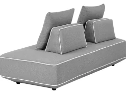 Chaise longue SEILLANS Tessuto Grigio