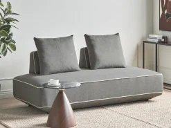 Chaise longue SEILLANS Tessuto Grigio