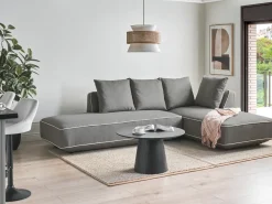 Chaise longue SEILLANS Tessuto Grigio