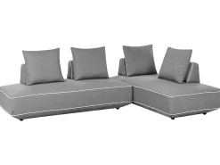 Chaise longue SEILLANS Tessuto Grigio
