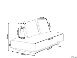 Chaise longue SEILLANS Tessuto Grigio